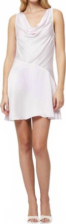 French Connection Oona Satin Asymmetrical Mini Dress In Sweet Pink