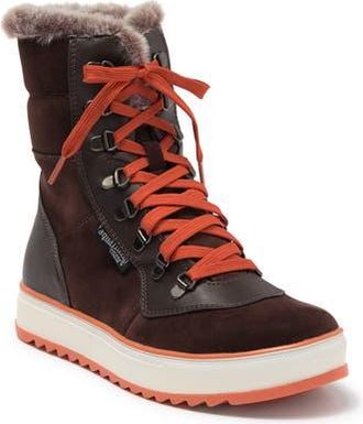 Santana Canada Maya Faux Fur Lined Lace-Up Boot in Brown Rust at Nordstrom Rack, Size 10