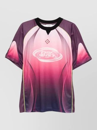 Casablanca gradient short sleeve football crew top