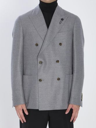 Lardini Double-Breasted Jacket In Pure Virgin Wool