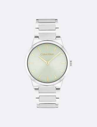 Calvin Klein Mens Minimalist Integrated Link Bracelet 32mm Watch - Metallic - OS