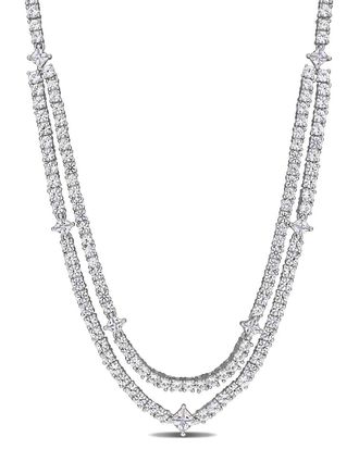 Rina Limor Silver 12.26 Ct. Tw. Lab-Grown Sapphire Necklace