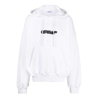 Off-white Unisex Adult Blurr Book Oversized Hoodie (Wit)