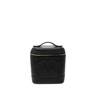 Chanel Pre-owned Vanity Bag - Dames - Pre-owned - Zwart - Maat: ONE Size Leer
