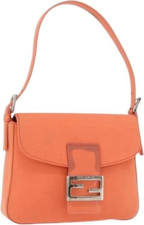 Fendi Pre-owned Shoulder Bags, female, Orange, Size: ONE SIZE Pre-owned Vintage Shoulder Bag