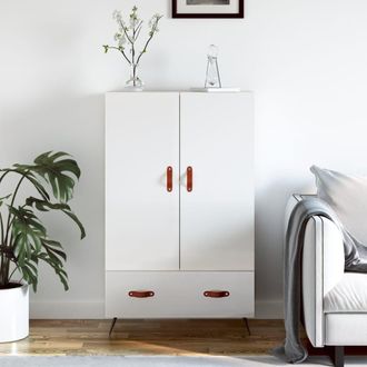 Berkfield Home Highboard High Gloss White 69.5x31x115 cm Engineered Wood
