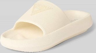 Guess Sandalette mit Label-Applikation Modell RUBBER SLIPPERS in Offwhite, Gr&ouml;&szlig;e 35/36