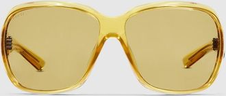 Gucci Square Frame Sunglasses, Yellow
