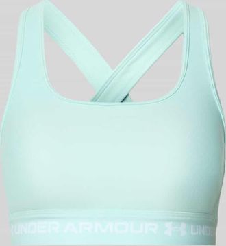 Under Armour Slim Fit SportBH mit Logo-Print in Mint, Gr&ouml;&szlig;e XL