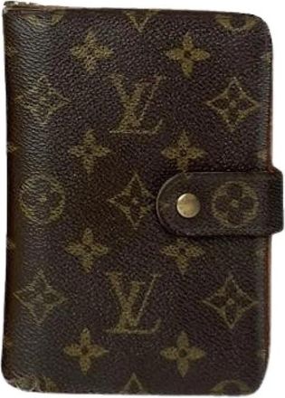 Louis Vuitton Pre-owned Vintage Portemonnee - Dames - Vintage Accessoires - Bruin - ONE Size - Leer - Vintage