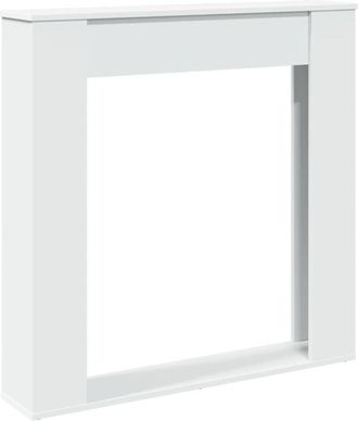 vidaXL Fireplace Surround White 100x20x100 cm Engineered Wood Vidaxl