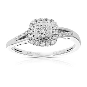 Vir Jewels 1/5 cttw Lab Grown Diamond Ring in Sterling Silver For Women