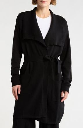 NYDJ Sweater Wrap Coat in Black at Nordstrom Rack, Size X-Small