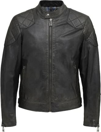 Belstaff Hand Waxed Leather Zwarte Jas - Heren - Leren en Su&egrave;de Jassen - Zwart - S - Katoen - Jassen