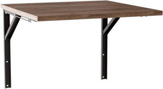 OEM Mesa De Pared Extensible Flip 68x68 Cm Roble Chocolate