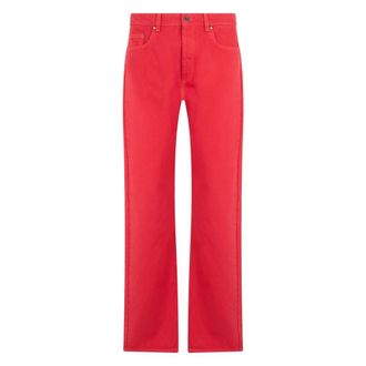 Versace Straight Jeans, male, Red, Size: W34 Straight Jeans
