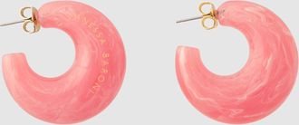 Vanessa Baroni Boucles doreilles Moon Watermelon Marble