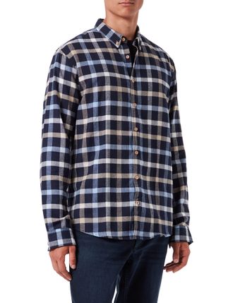 Kronstadt Mens Shirt L/S, White, XXL