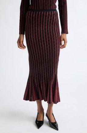 Zankov Jacky Metallic Jacquard Midi Skirt in Raisin Multi at Nordstrom, Size X-Small