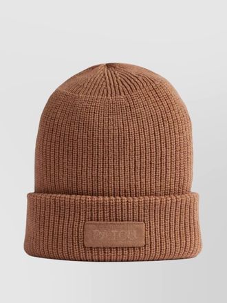 Patou wool knitted ribbed beanie