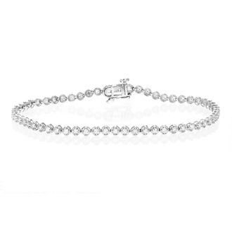 Vir Jewels 1 cttw Lab Grown Diamond Tennis Bracelet in Sterling Silver 7 Inch For Women