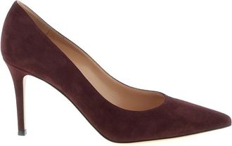 Gianvito Rossi Maroon Pointed Toe Heels