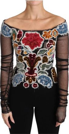 Dolce & Gabbana Blouse Lange Mouw Top - Dames - Longsleeves - Veelkleurig - S - Katoen - Tops