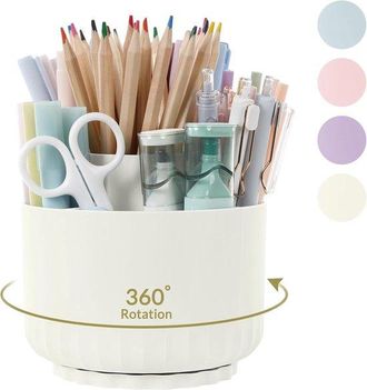 No Brand Organizador De Escritorio, Portal&aacute;pices Giratorio De 360 Grados, Organizador De Bol&iacute;grafos Con 5 Compartimentos, Portal&aacute;pices Para Escritorio Para Ofi