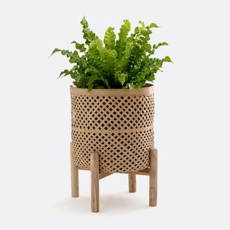 La Redoute Interieurs Bloempot op poot in bamboe &Oslash;31,5 cm Bambu