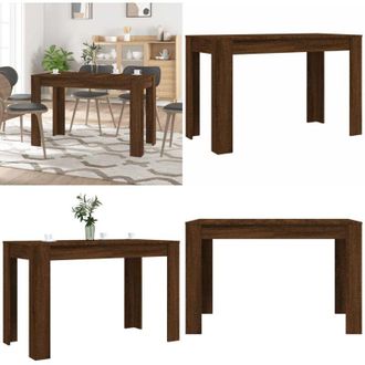 vidaXL Tavolo da Pranzo Rovere Marrone 120x60x76 cm Legno Multistrato - Tavolo da pranzo in legno multistrato - Tavolo da pranzo minimalista