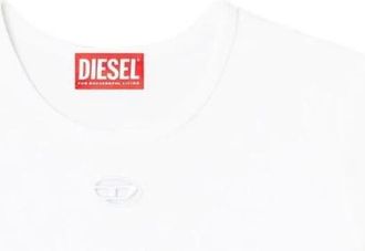 Diesel T-Angie T-Shirt - Dames - T-shirts - Wit - S - Katoen - Tops