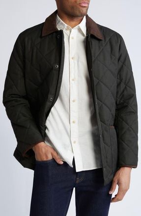 Hart Schaffner Marx Evansville Water Resistant Quilted Jacket in Olive at Nordstrom, Size 40