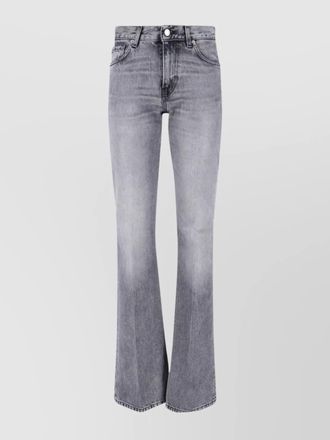 Haikure cotton straight-leg flared trousers