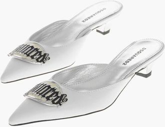Dsquared2 Leather Sandals with Front Maxi Logo 3.5cm size 36