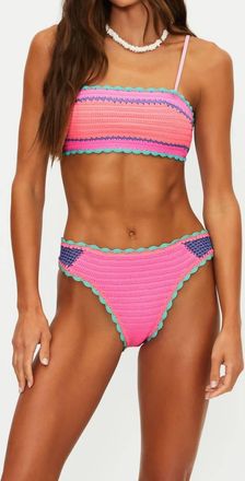Beach Riot Maisy Bikini Bottom In Sea Breeze Crochet