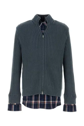 Balenciaga Blue Mock Collar Sweaters