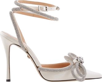 Mach & Mach Adjustable Ankle Strap Satin Pumps, Brand Size 36 (US Size 6)