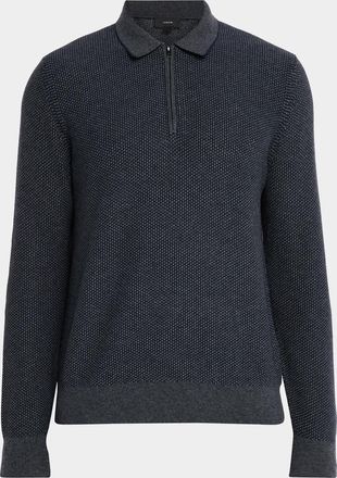 Vince Men & apos;s Jacquard Quarter-Zip Polo Sweater