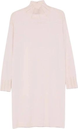 Fabiana Filippi Gebreide Jurk - Dames - Kleedjes - Beige - XS - Kleedjes