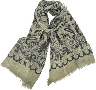 Altea Accessoires, Dames, Beige, ONE Size, Kasjmier, Paisley Sjaal