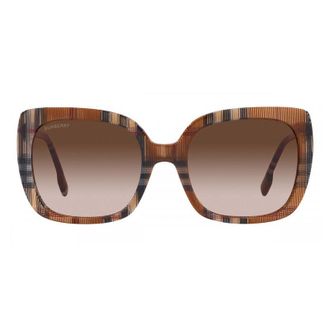 Burberry BE4323 Check Brown Square Full Rim Sunglasses - Brown