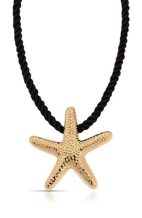 Ettika Starfish Pendant Necklace in Black at Nordstrom