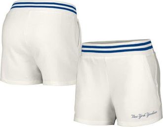 Lusso Womens Lusso White New York Yankees Maeg Tri-Blend Pocket Shorts at Nordstrom, Size X-Large