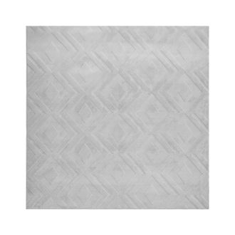 Beliani Alfombra Para Sala De Estar Moderna Forma Cuadrada Jacquard 160 X 160 Cm Pelo Corto Gris Kevirel