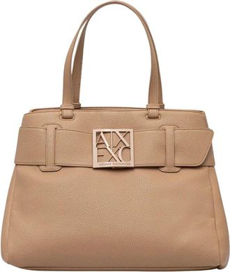 A|X Armani Exchange Tassen > Shopper tassen - Dames - Shoppers - Bruin - ONE Size - Leer - Tassen