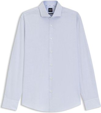 BOSS Regular-fit shirt in structured dobby cotton
