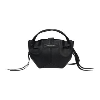 Karl Lagerfeld K/Pierced Mini Bucket Bag - female - Karl Lagerfeld - Handbags - Black - ONE SIZE - Bags