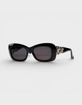 Versace Womens Medusa Sole Sunglasses Black - Size: O/S
