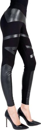 MeMoi Moto Shaping Leggings in Black at Nordstrom, Size Medium