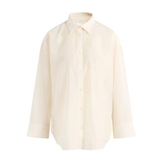 By Malene Birger Derris Shirt - Dames - Blouses & Shirts - Wit - Maat: S Katoen